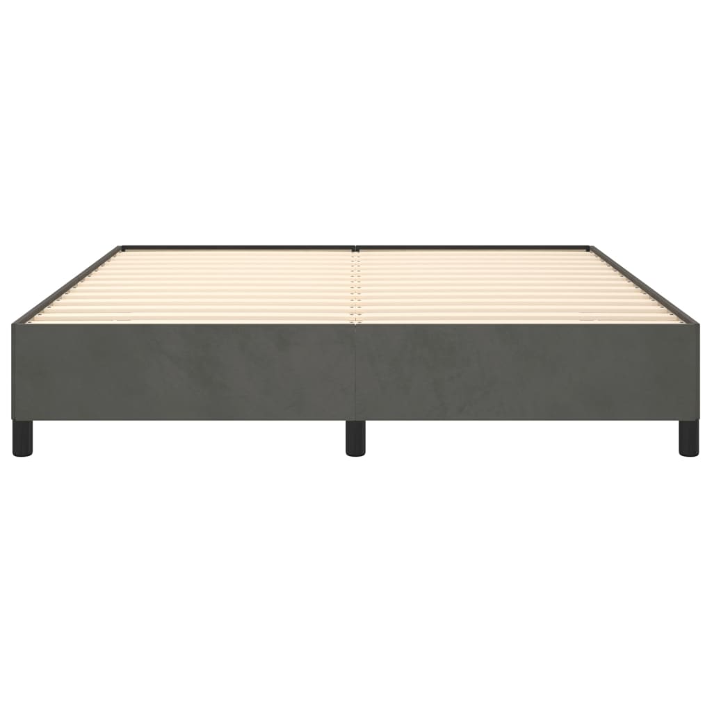 vidaXL Estructura de cama sin colchón terciopelo gris oscuro 160x200cm