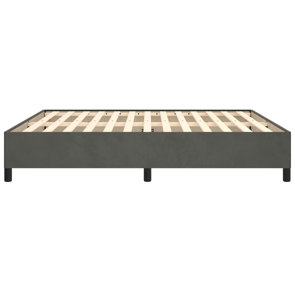 vidaXL Estructura de cama sin colchón terciopelo gris oscuro 160x200cm