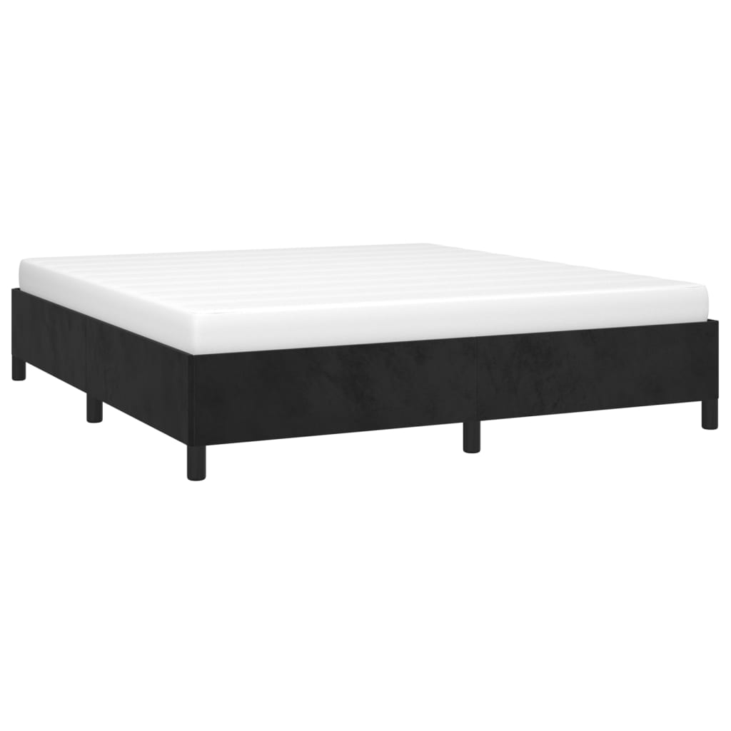 vidaXL Estructura de cama sin colchón terciopelo negro 180x200 cm