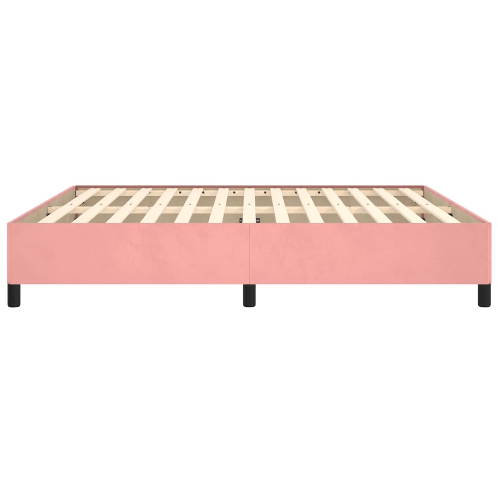 vidaXL Estructura de cama sin colchón terciopelo rosa 180x200 cm