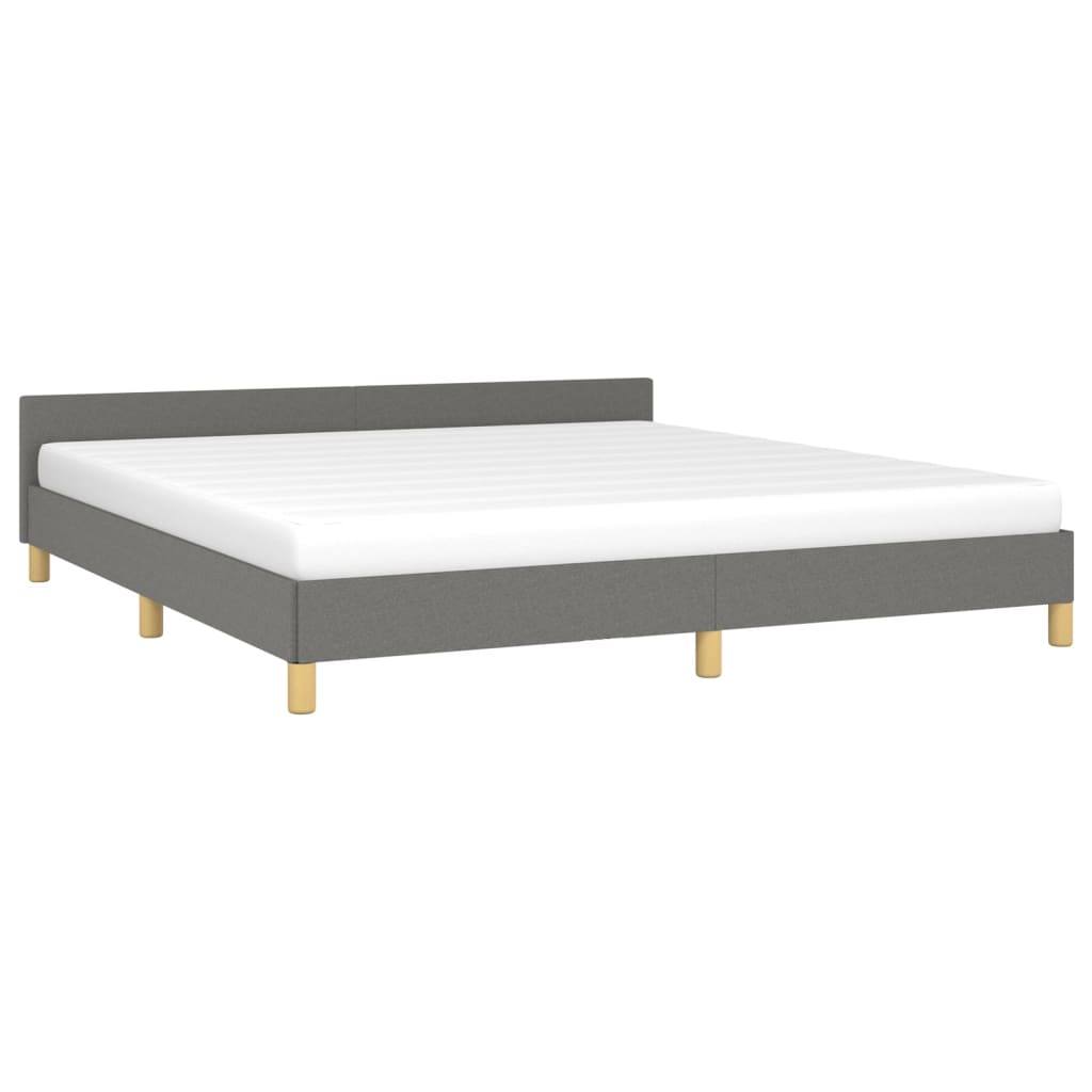 vidaXL Cama sin colchón de tela gris oscuro 160x200 cm