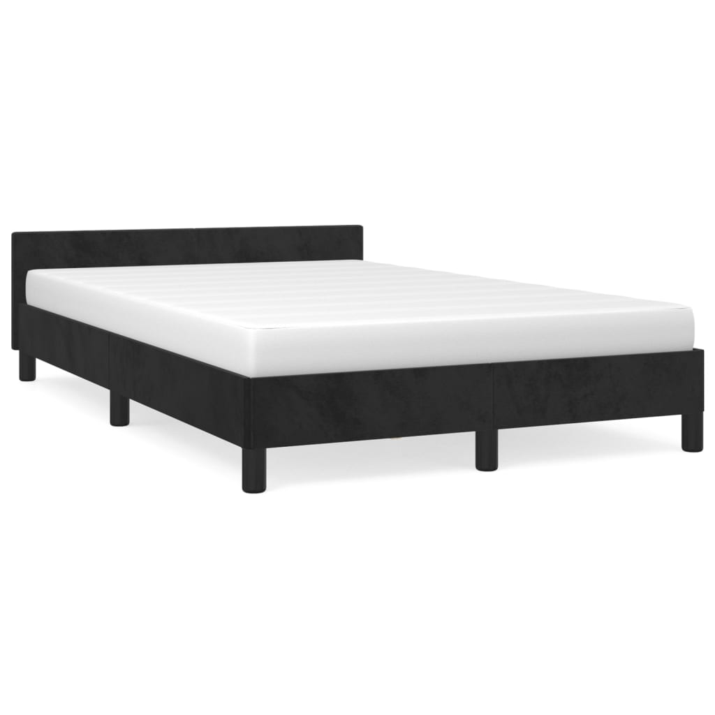 vidaXL Estructura de cama sin colchón terciopelo negro 120x200 cm