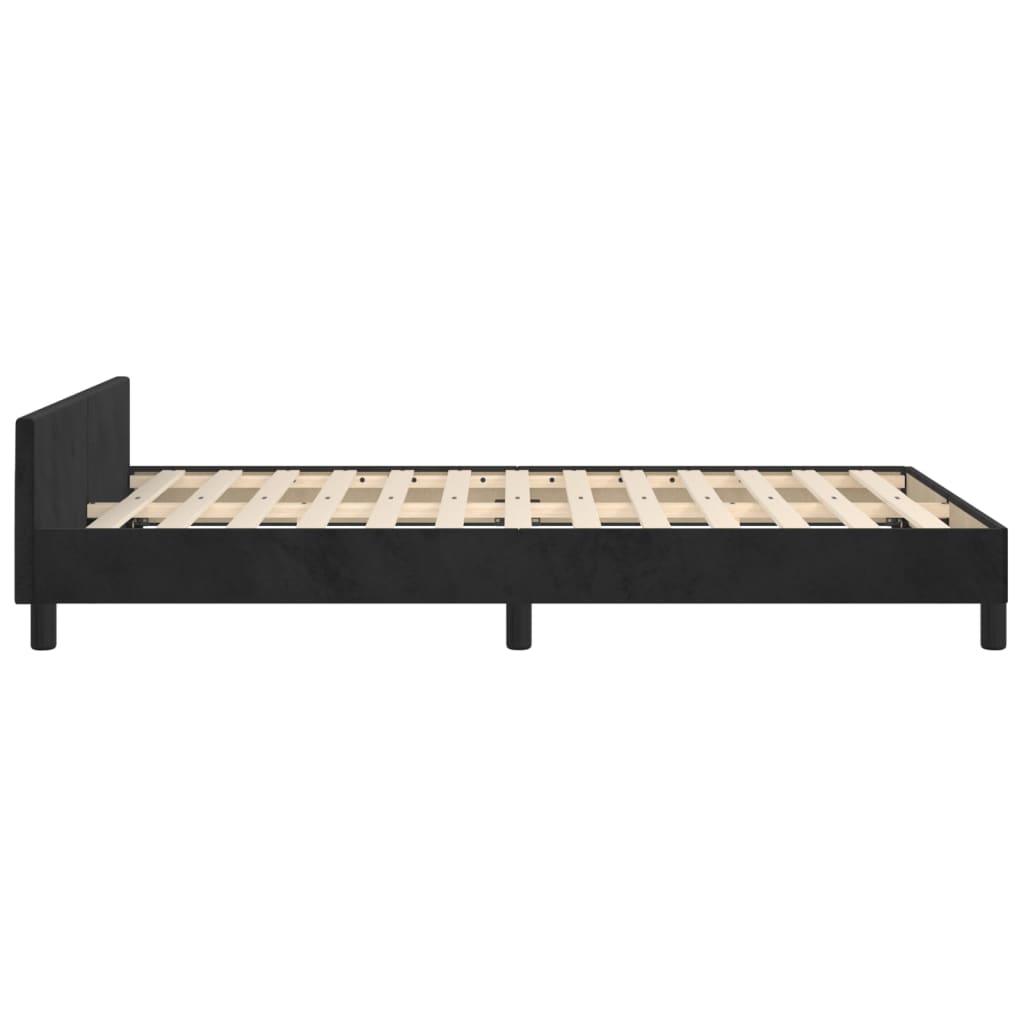 vidaXL Estructura de cama sin colchón terciopelo negro 120x200 cm