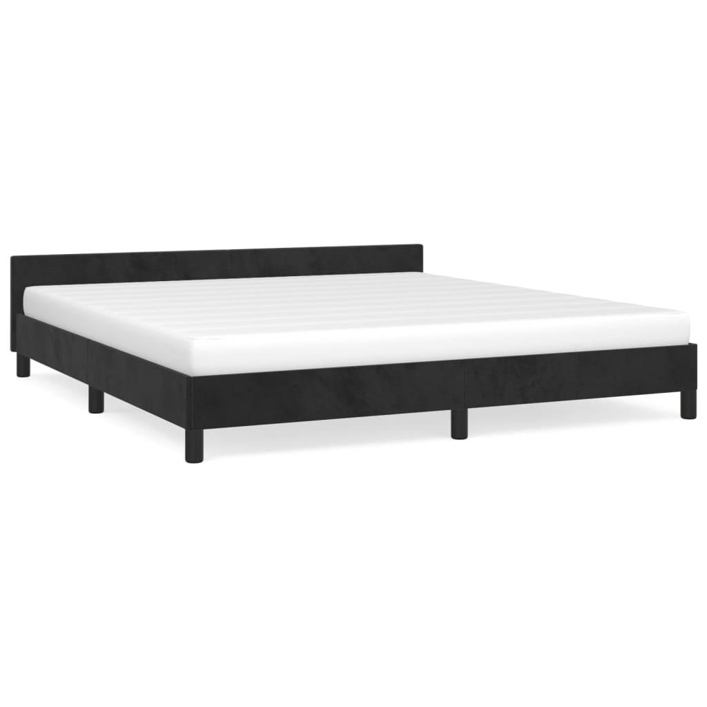 vidaXL Estructura de cama sin colchón terciopelo negro 180x200 cm