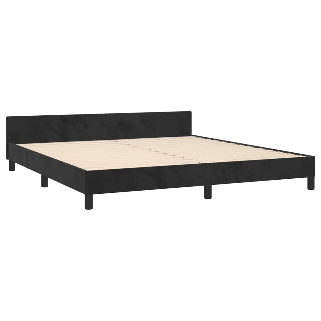 vidaXL Estructura de cama sin colchón terciopelo negro 180x200 cm