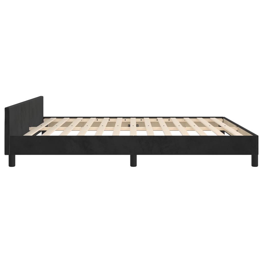 vidaXL Estructura de cama sin colchón terciopelo negro 180x200 cm