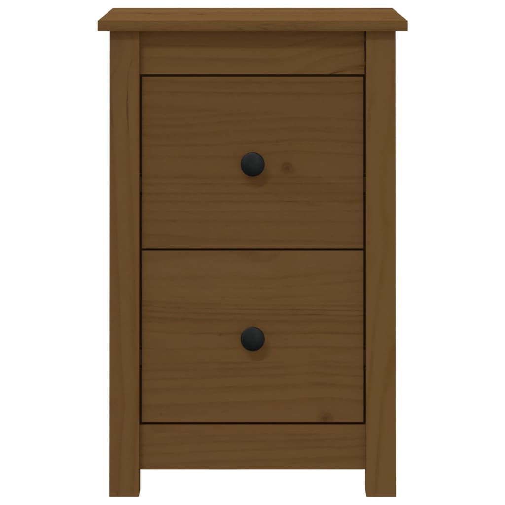 vidaXL Mesita de noche madera maciza de pino marrón miel 40x35x61,5 cm