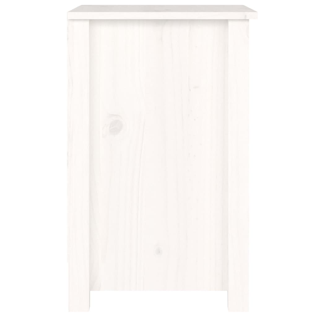 vidaXL Mesitas de noche 2 uds madera maciza de pino blanco 40x35x55 cm