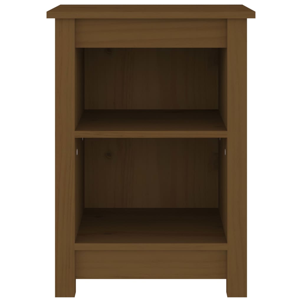 vidaXL Mesita de noche madera maciza de pino marrón miel 40x35x55 cm