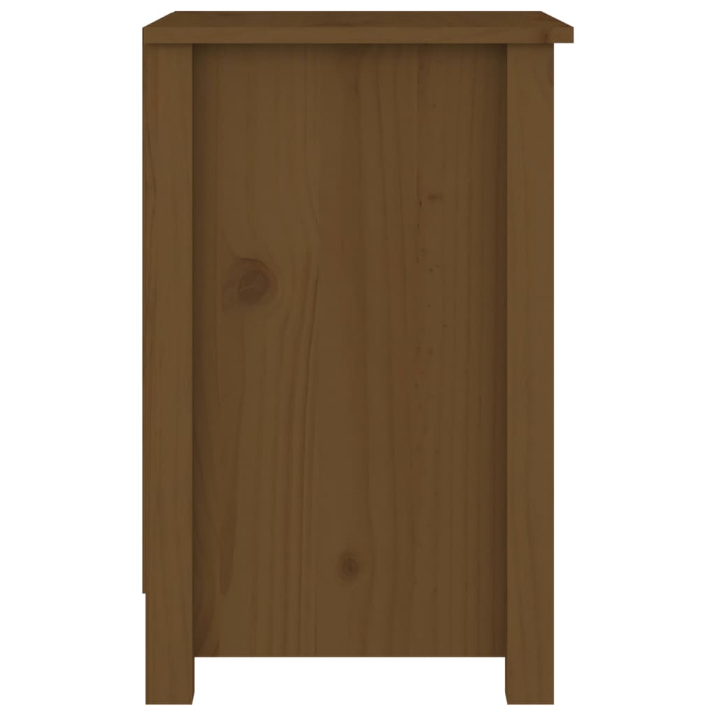 vidaXL Mesita de noche madera maciza de pino marrón miel 40x35x55 cm