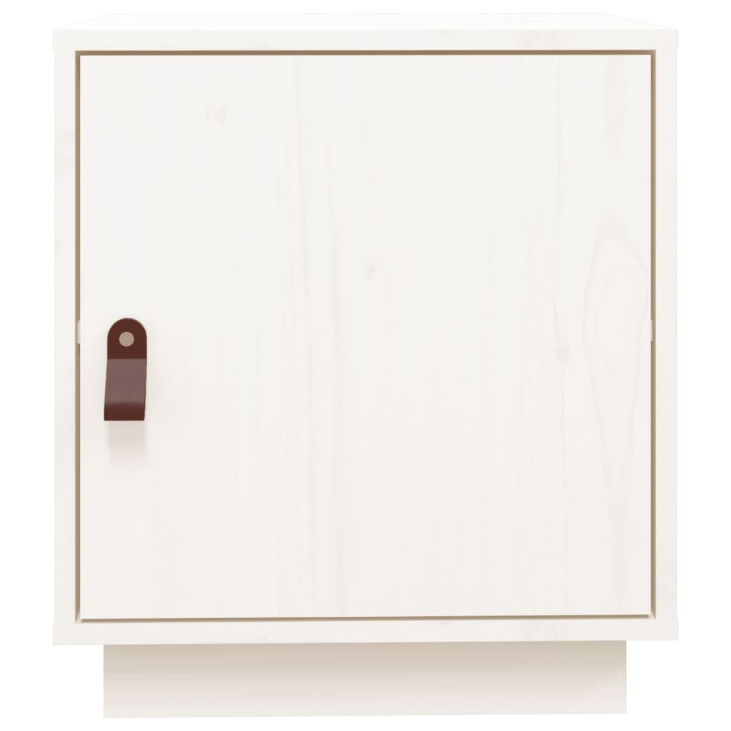 vidaXL Mesitas de noche 2 uds madera maciza pino blanco 40x34x45 cm