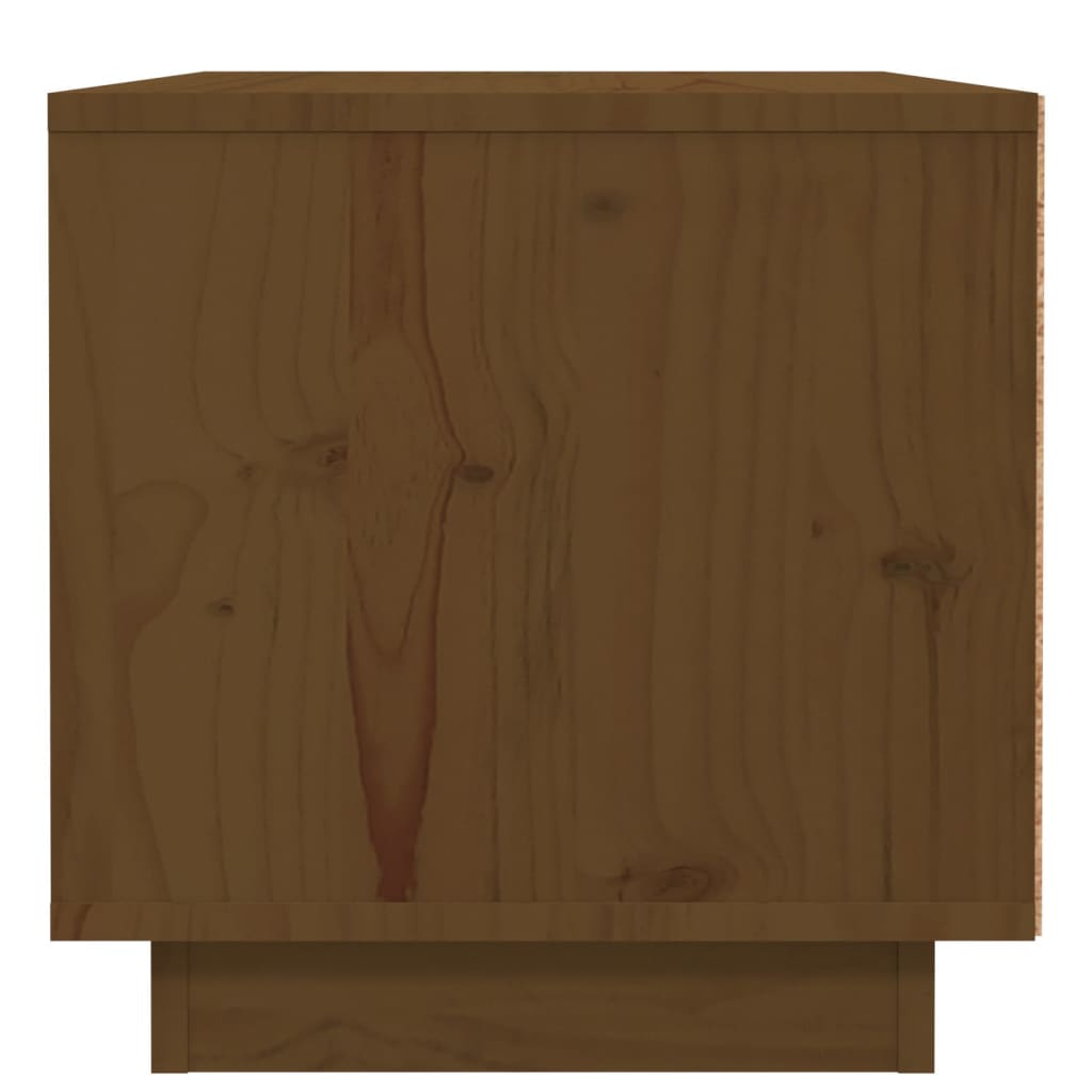 vidaXL Mesita de noche madera maciza de pino marrón miel 40x34x35 cm