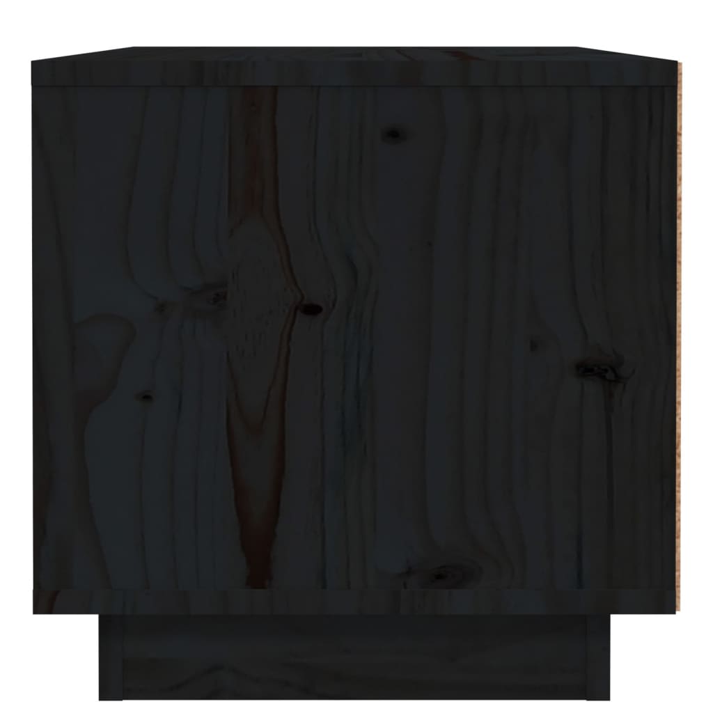 vidaXL Mesitas de noche 2 uds madera maciza de pino negro 40x34x35 cm