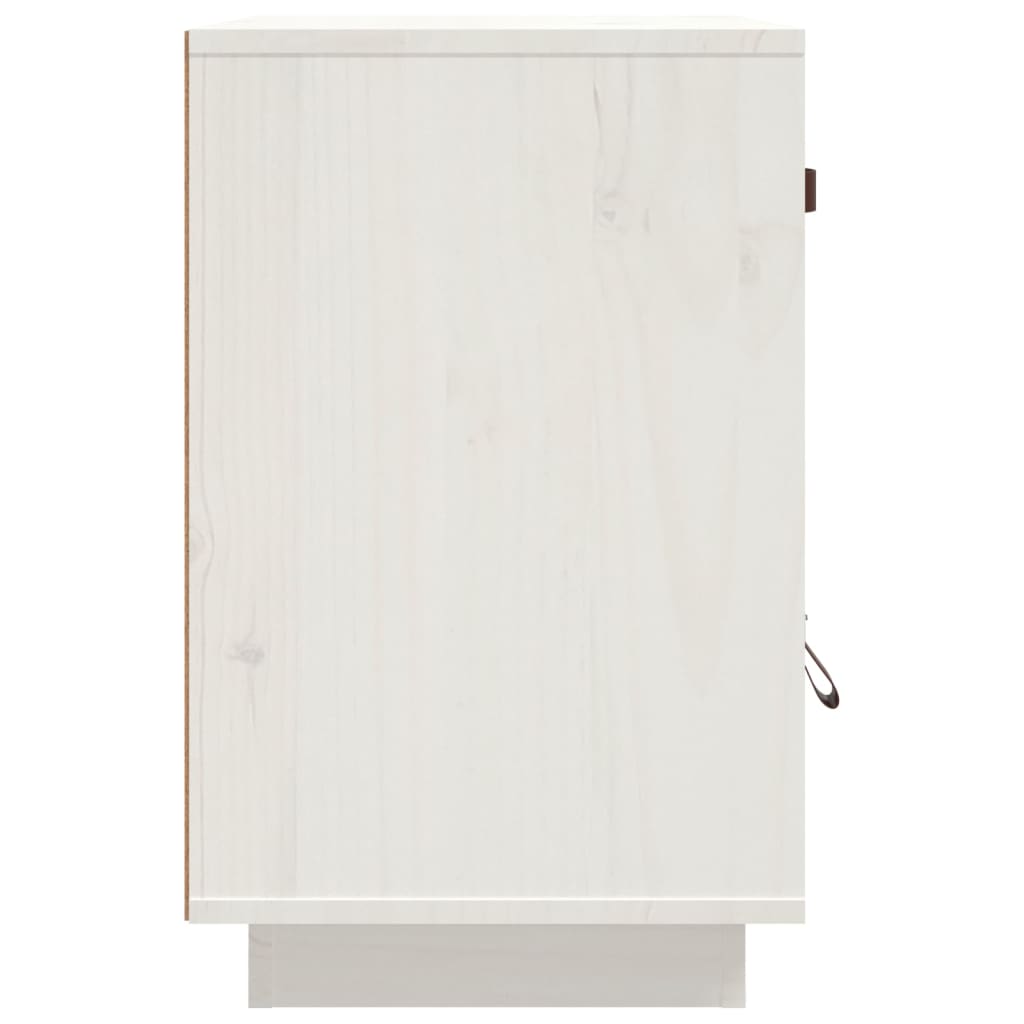 vidaXL Mesitas de noche 2 uds madera maciza pino blanco 40x34x55 cm