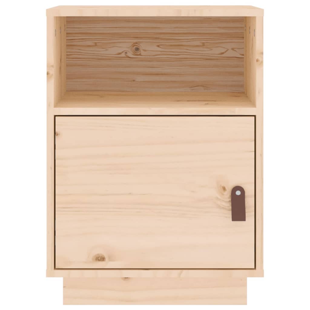 vidaXL Mesitas de noche 2 uds madera maciza de pino 40x34x55 cm