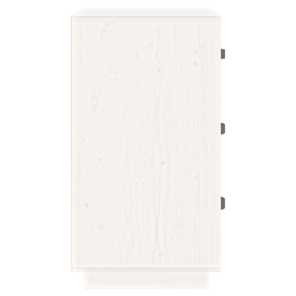 vidaXL Mesita de noche madera maciza de pino blanco 40x40x75 cm