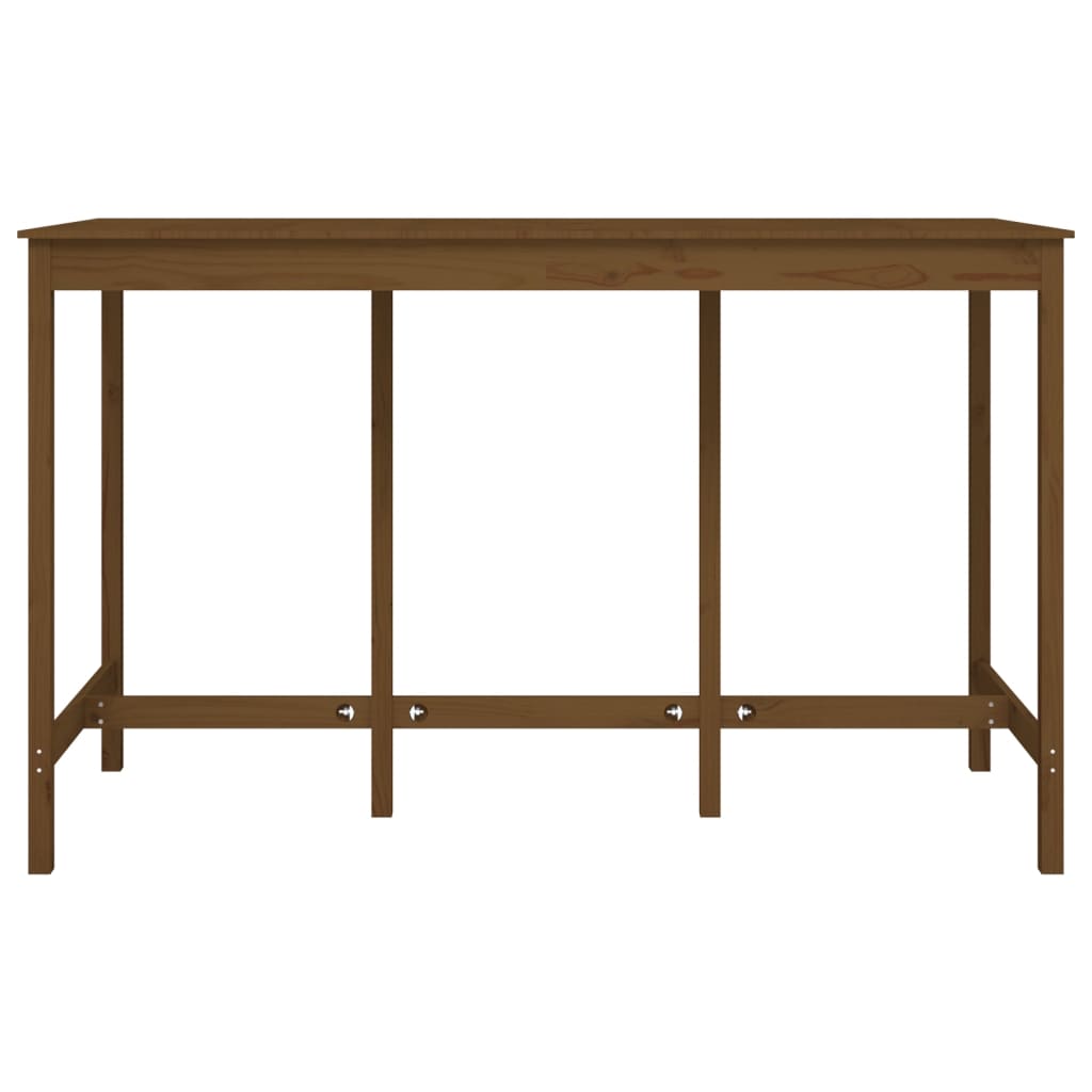 vidaXL Mesa alta de bar madera maciza pino marrón miel 180x80x110 cm