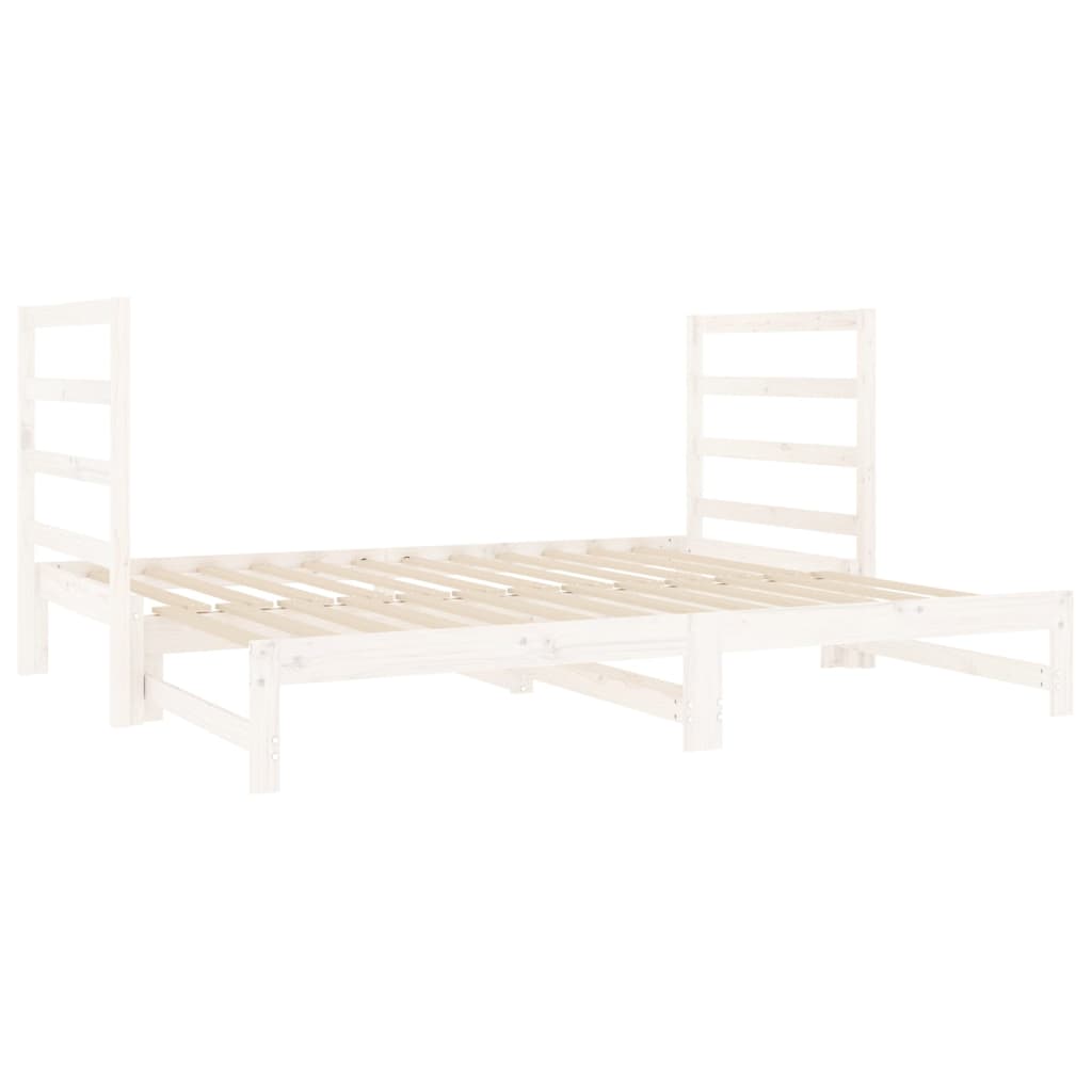 vidaXL Sofá cama extraíble sin colchón blanco 2x(90x190) cm