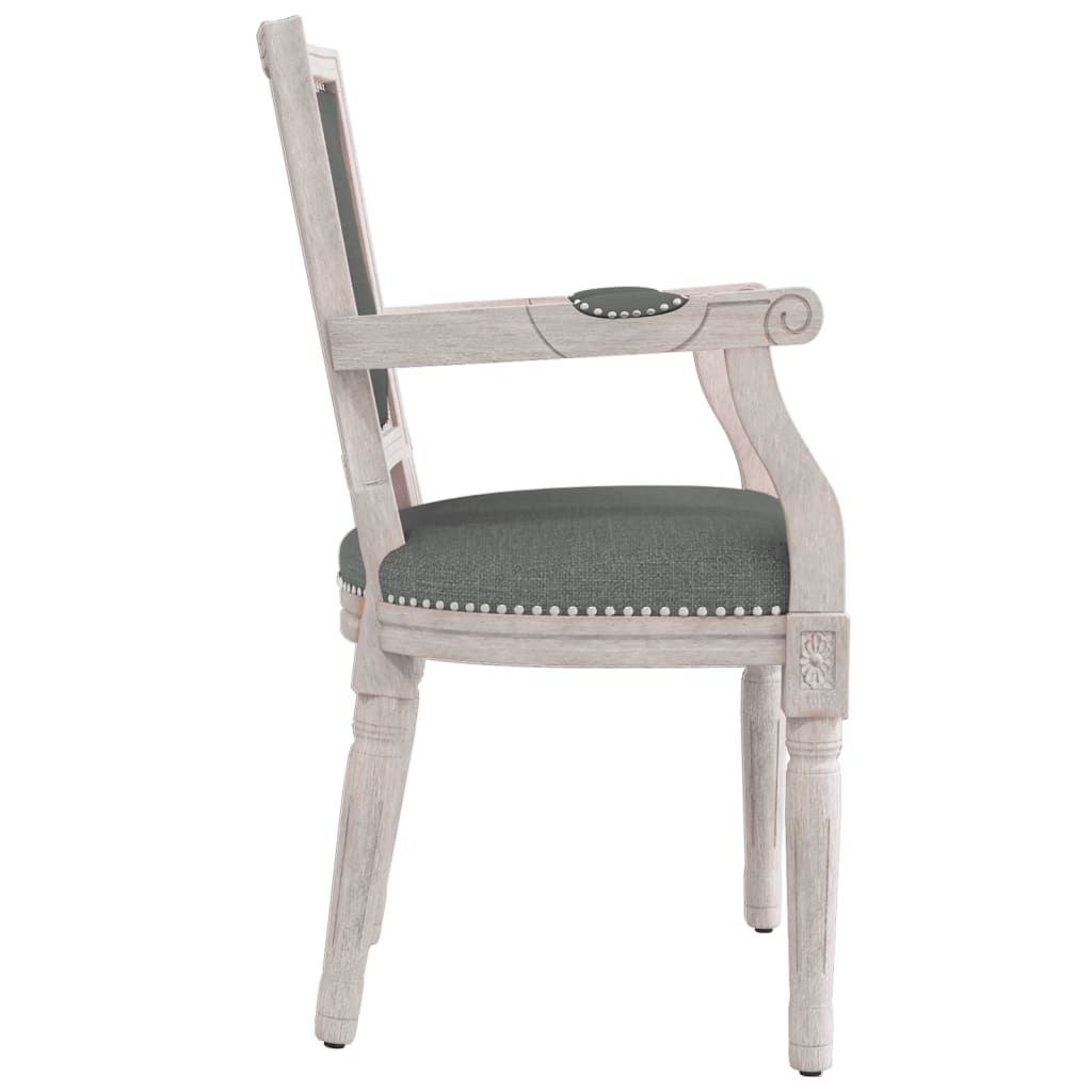 vidaXL Silla de comedor tela gris oscuro