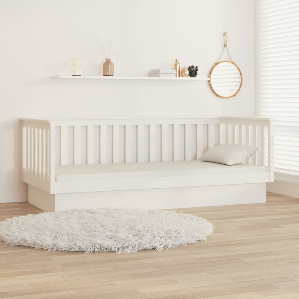 vidaXL Sofá cama sin colchón madera maciza de pino blanco 80x200 cm