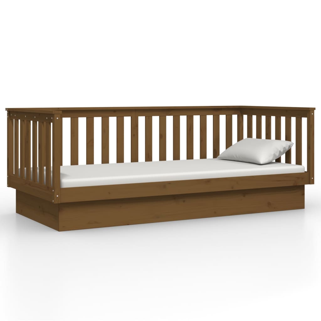 vidaXL Sofá cama sin colchón madera maciza pino marrón miel 80x200 cm