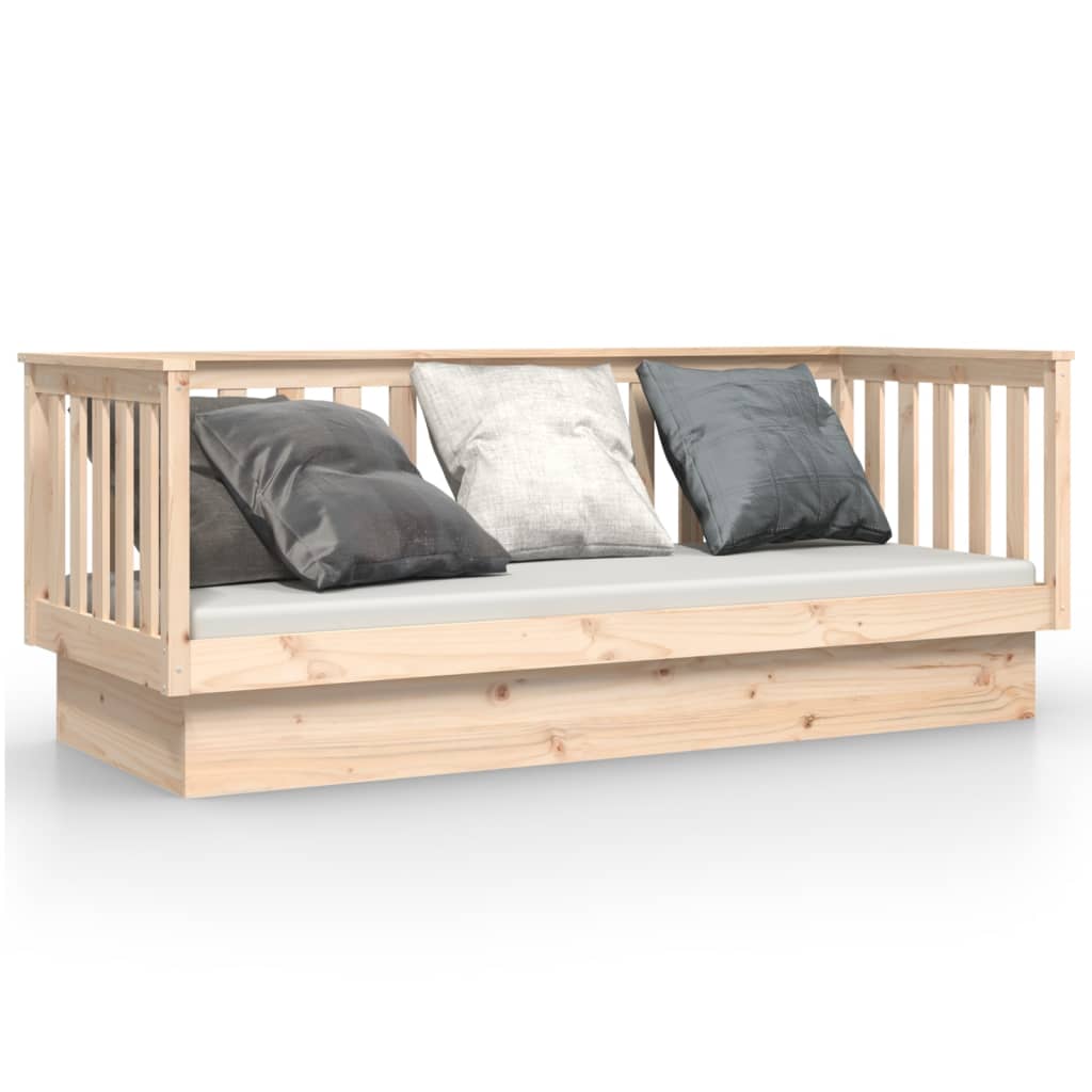 vidaXL Sofá cama sin colchón madera maciza de pino 90x190 cm