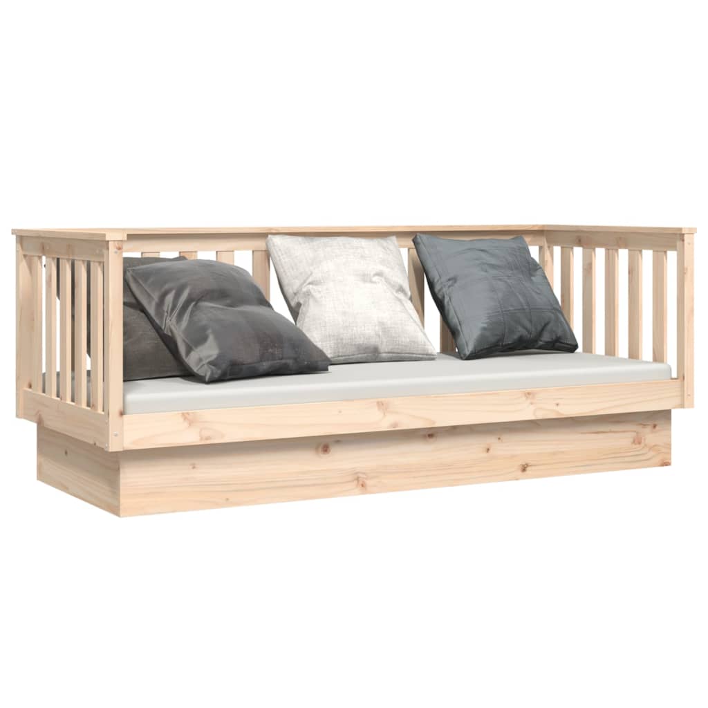 vidaXL Sofá cama sin colchón madera maciza de pino 90x190 cm