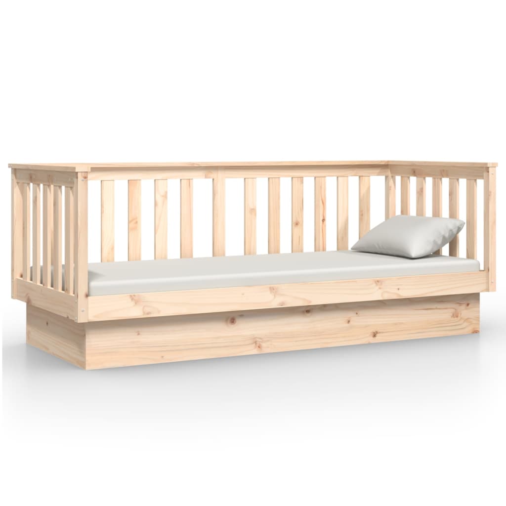 vidaXL Sofá cama sin colchón madera maciza de pino 90x190 cm