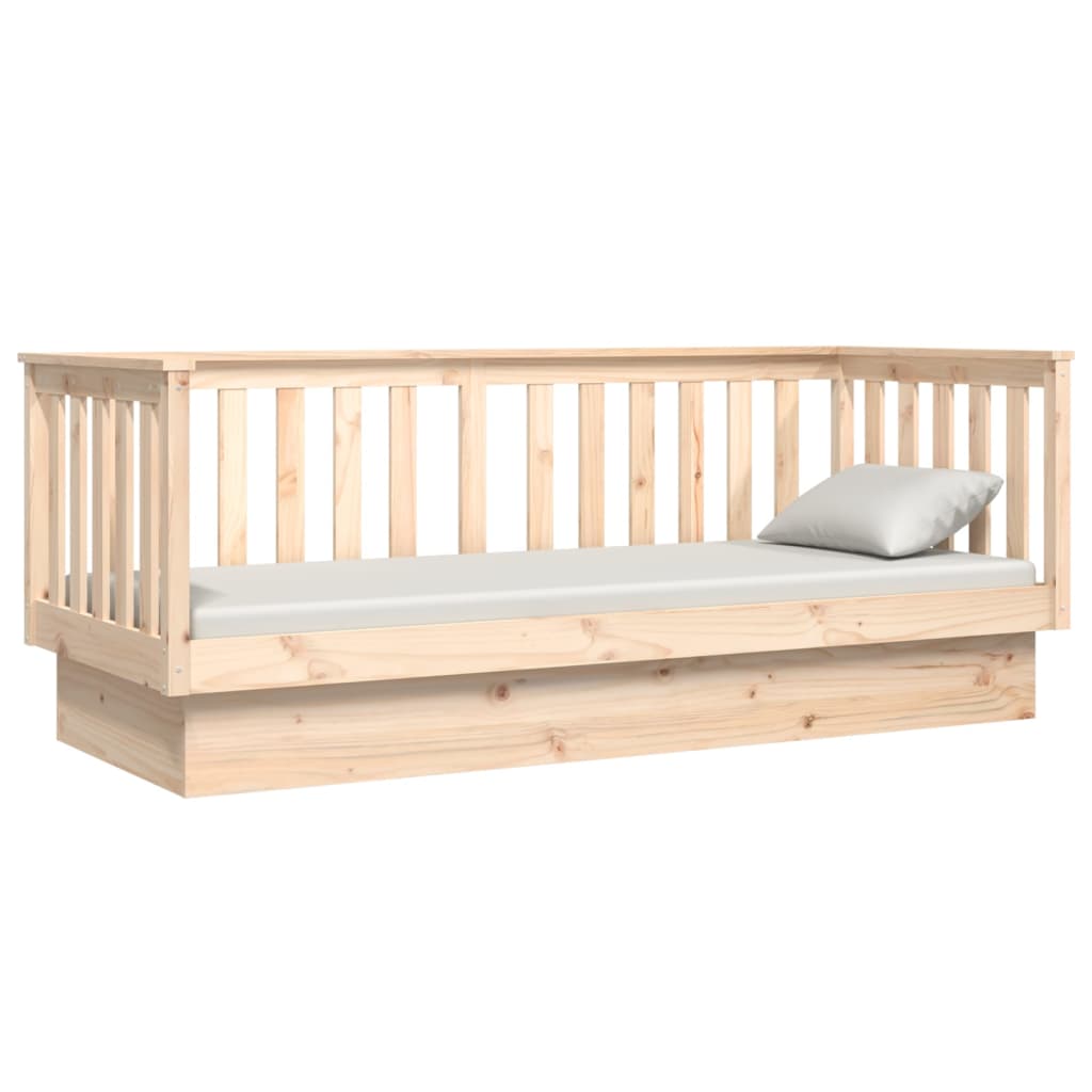 vidaXL Sofá cama sin colchón madera maciza de pino 90x190 cm