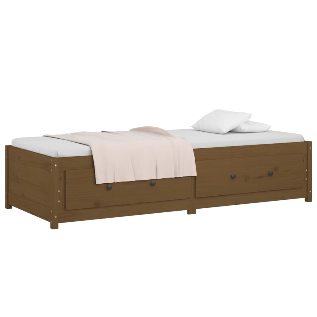 vidaXL Sofá cama sin colchón madera maciza pino marrón miel 80x200 cm