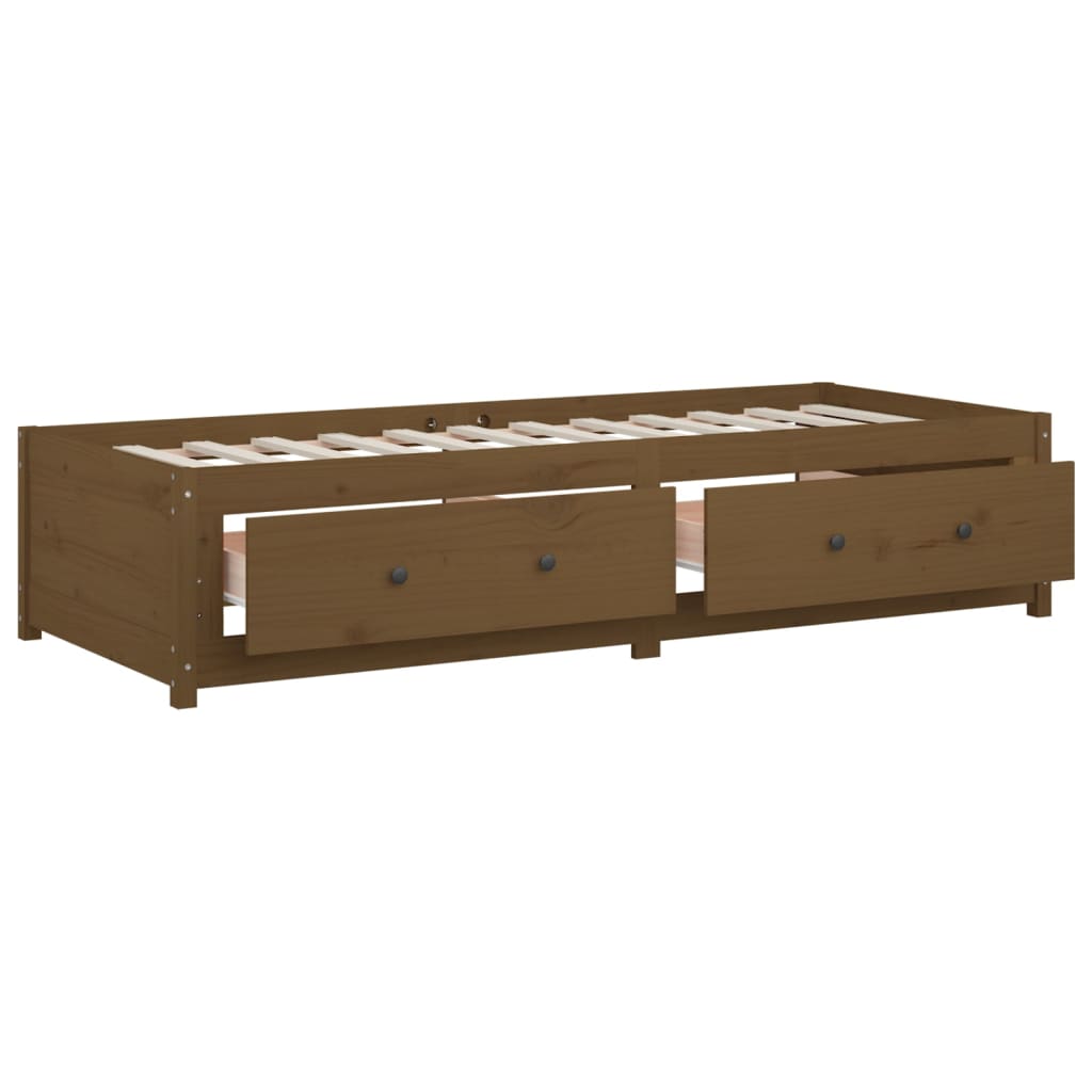 vidaXL Sofá cama sin colchón madera maciza pino marrón miel 80x200 cm