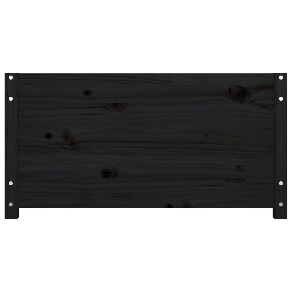 vidaXL Sofá cama de madera maciza de pino negro 75x190 cm