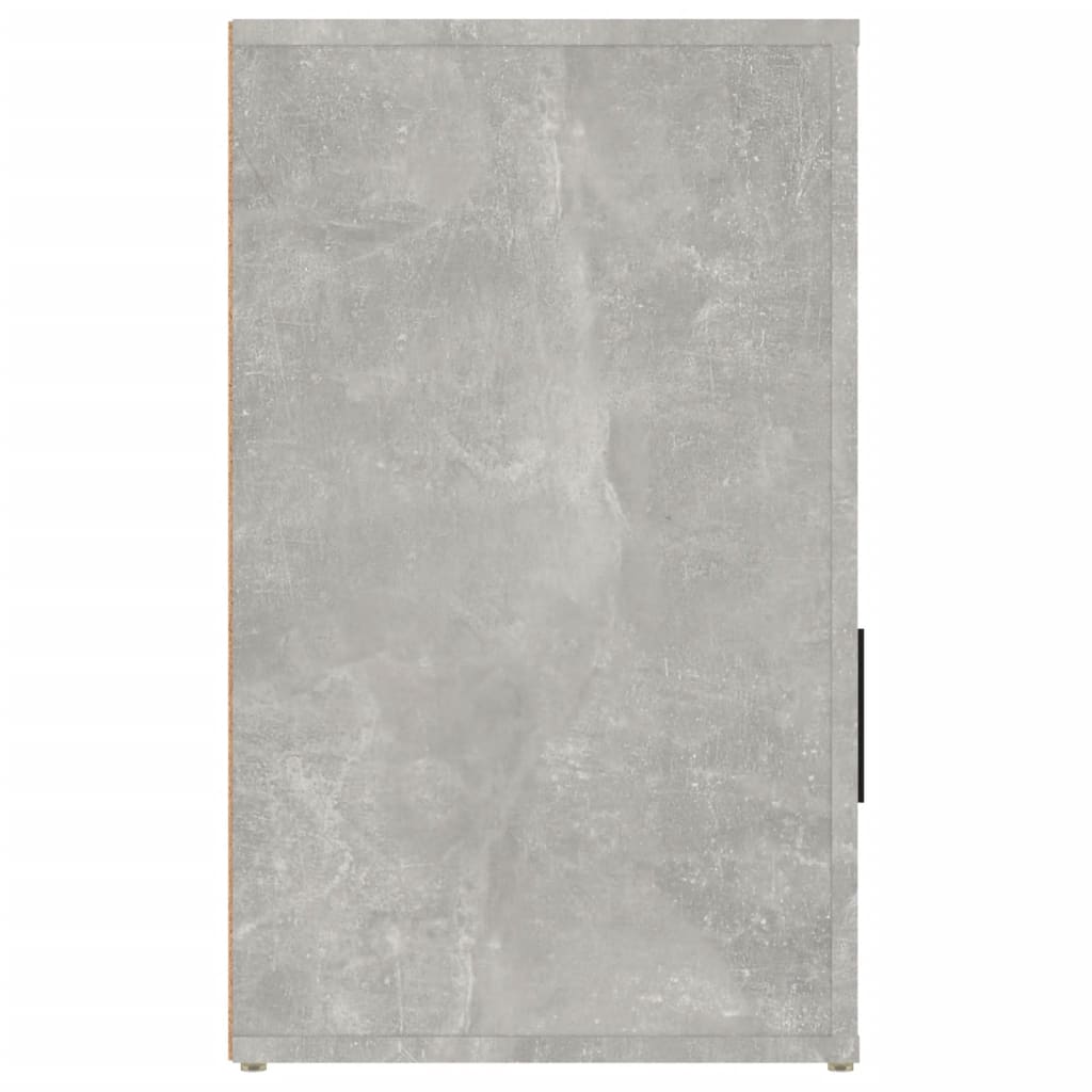 vidaXL Mesita de noche madera contrachapada gris hormigón 50x36x60 cm