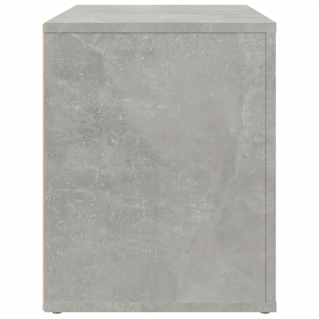 vidaXL Mesita de noche madera contrachapada gris hormigón 60x36x45 cm