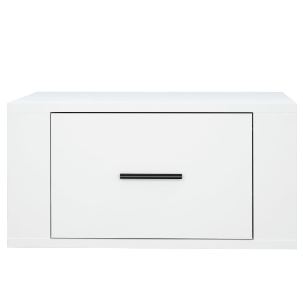 vidaXL Mesitas de noche de pared 2 uds blanco 50x36x25 cm