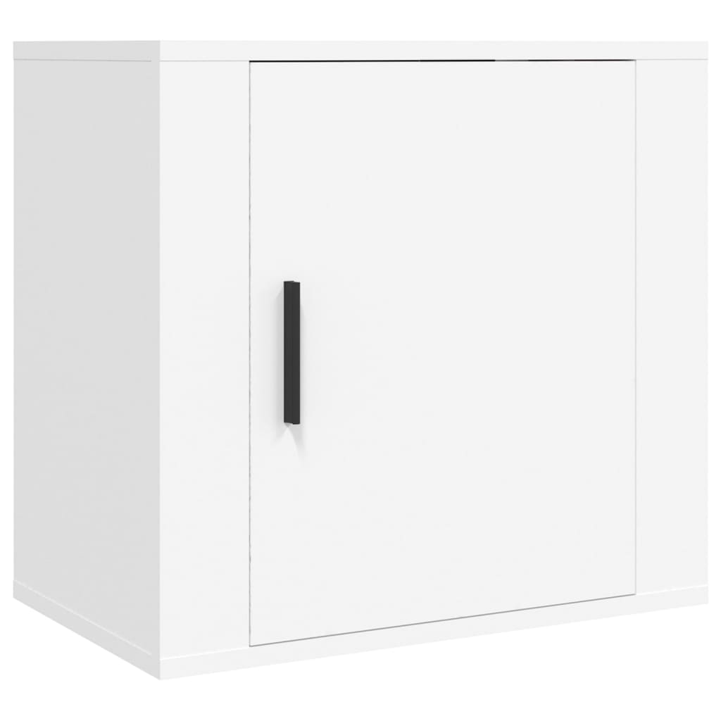 vidaXL Mesitas de noche de pared 2 uds blanco 50x30x47 cm