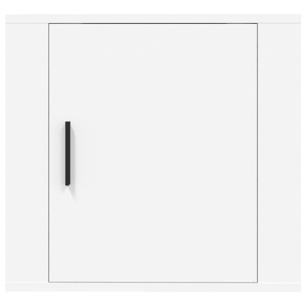 vidaXL Mesitas de noche de pared 2 uds blanco 50x30x47 cm