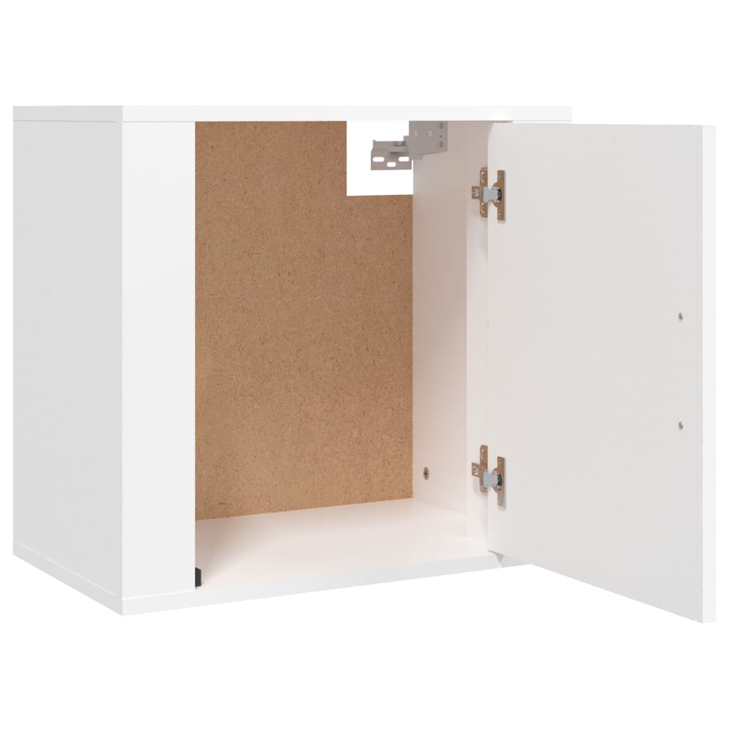 vidaXL Mesitas de noche de pared 2 uds blanco 50x30x47 cm