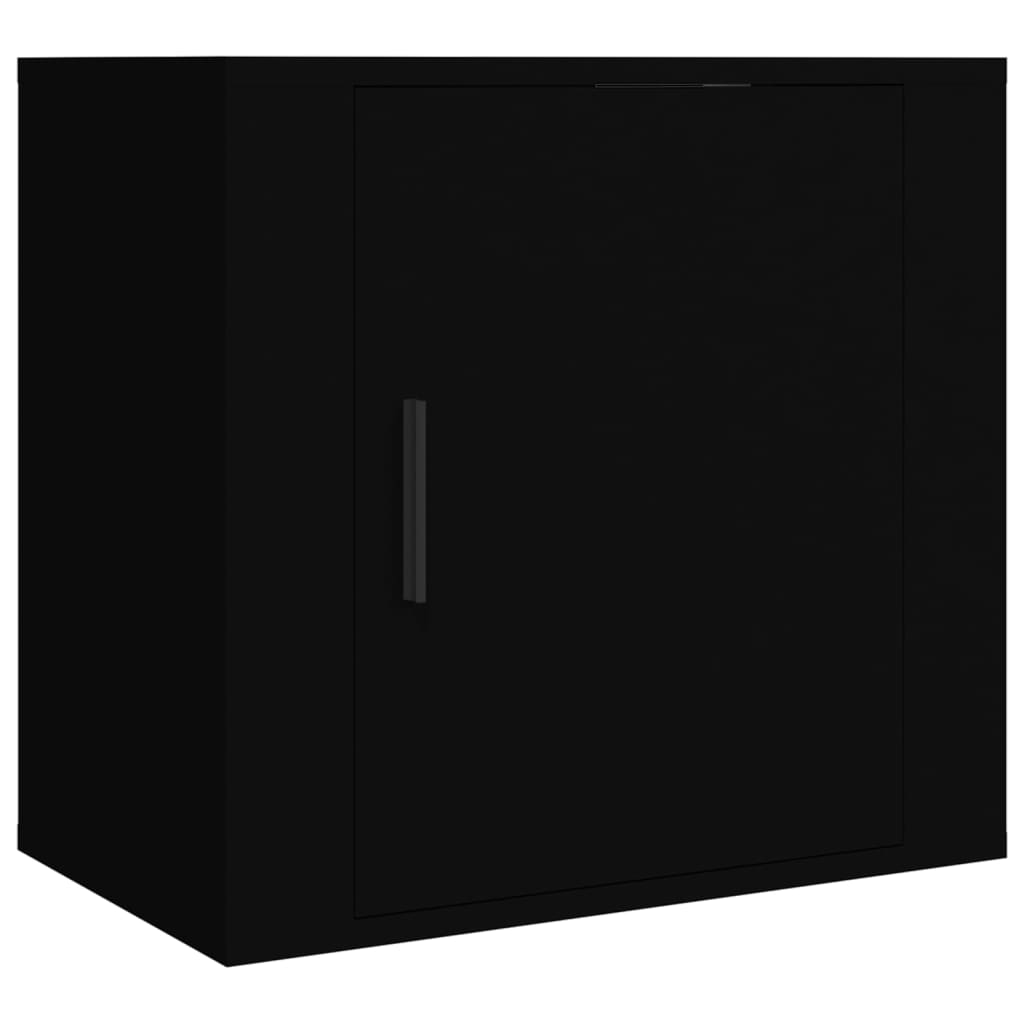 vidaXL Mesitas de noche de pared 2 uds negro 50x30x47 cm