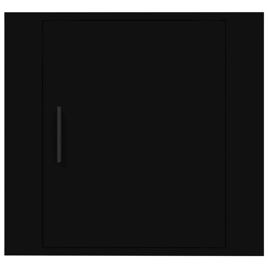 vidaXL Mesitas de noche de pared 2 uds negro 50x30x47 cm