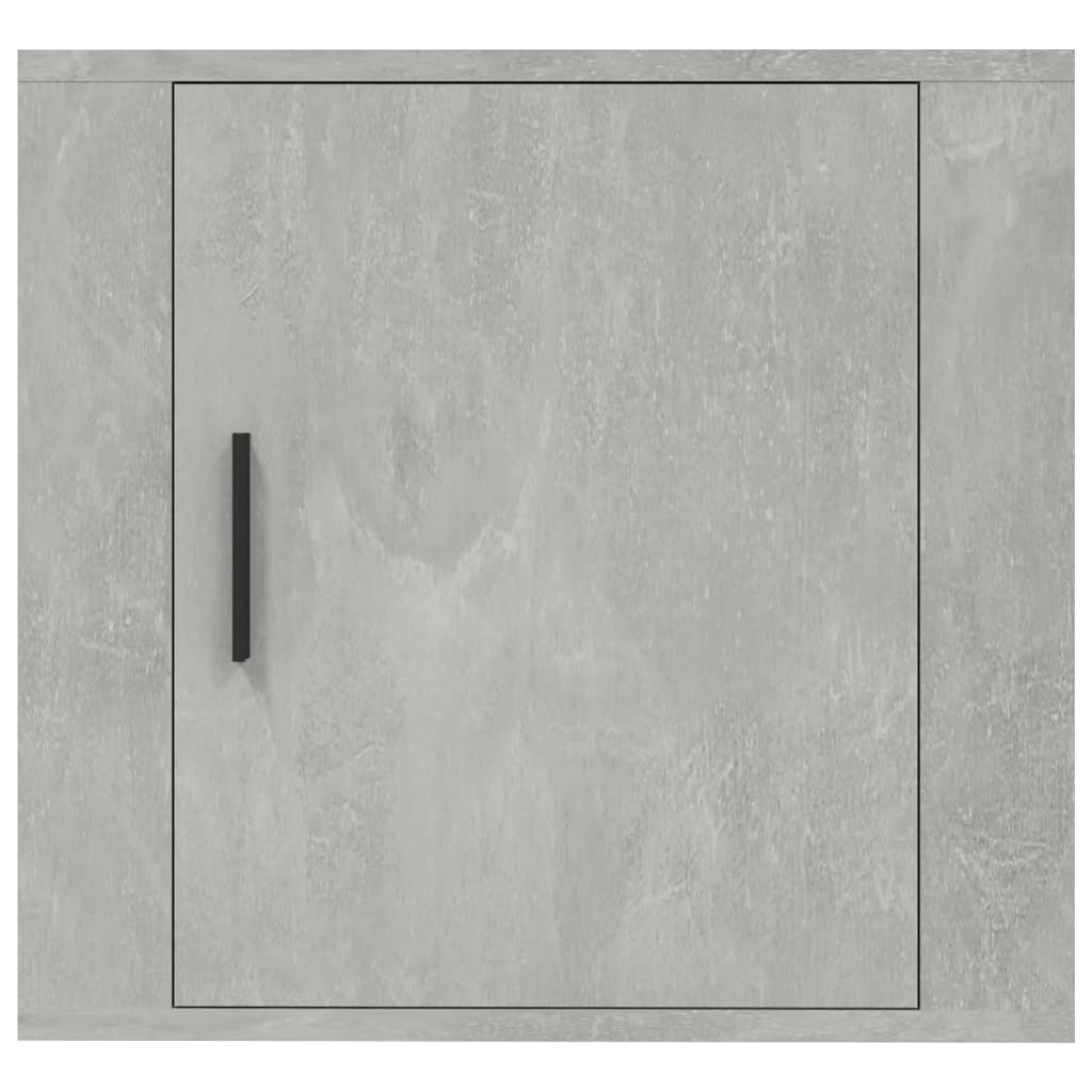 vidaXL Mesitas de noche de pared 2 uds gris hormigón 50x30x47 cm