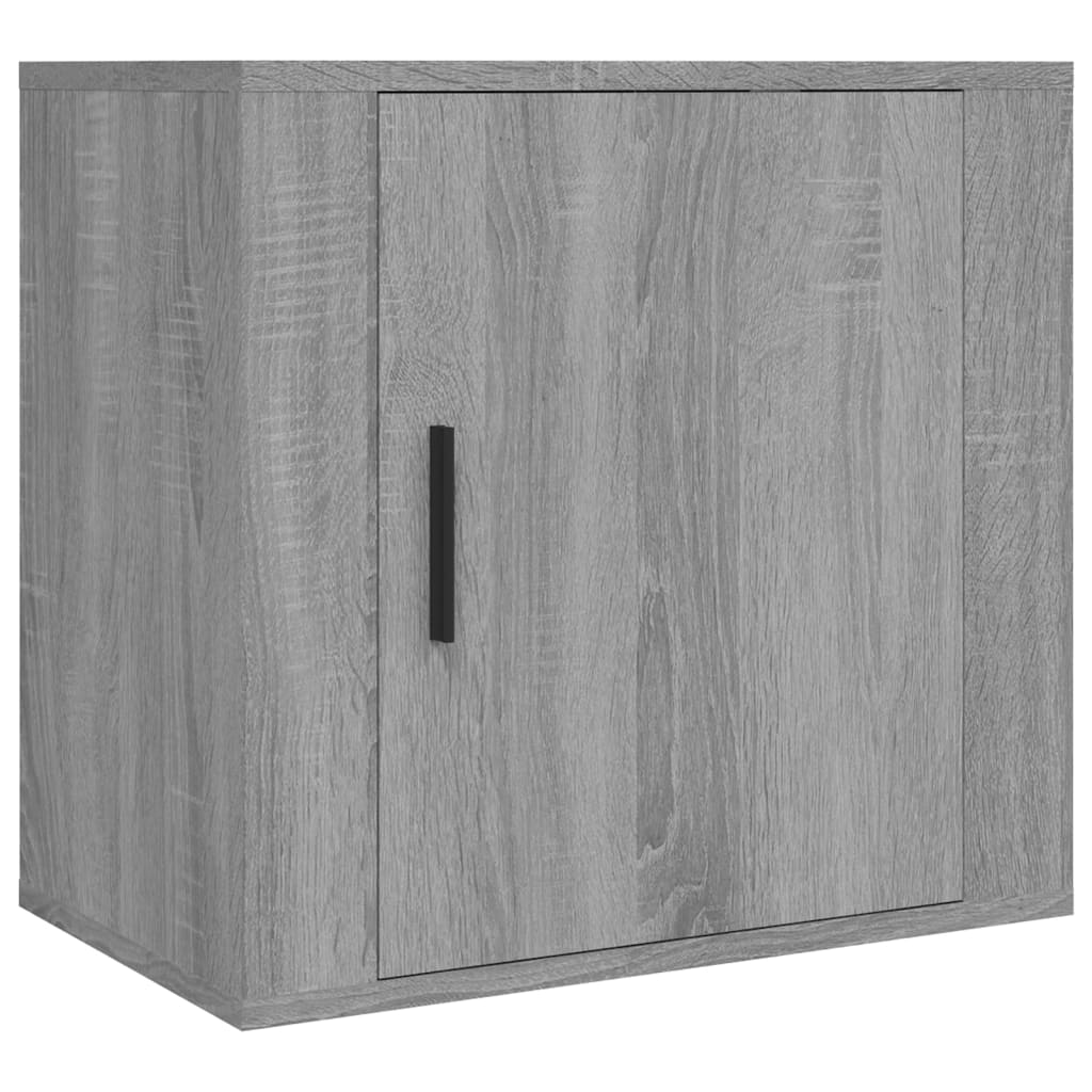 vidaXL Mesitas de noche de pared 2 uds gris Sonoma 50x30x47 cm