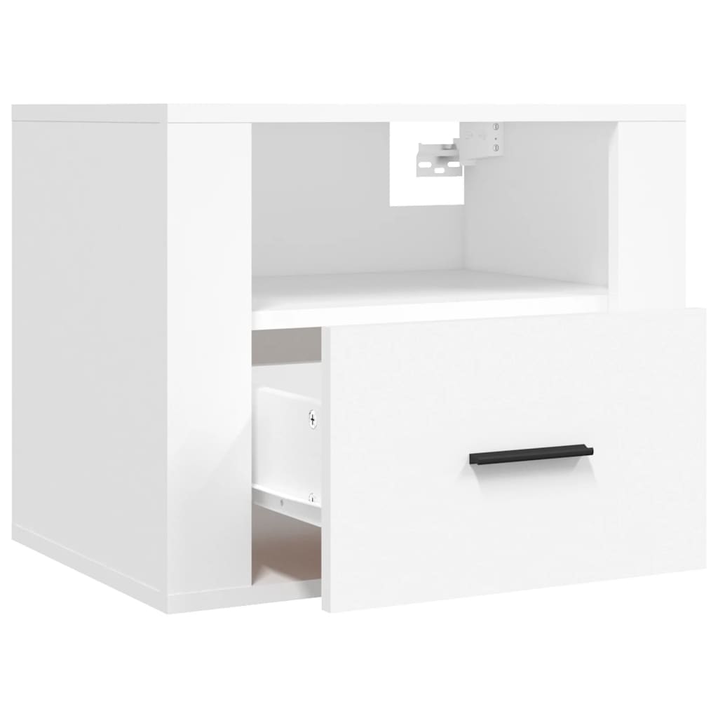 vidaXL Mesitas de noche de pared 2 uds blanco 50x36x40 cm