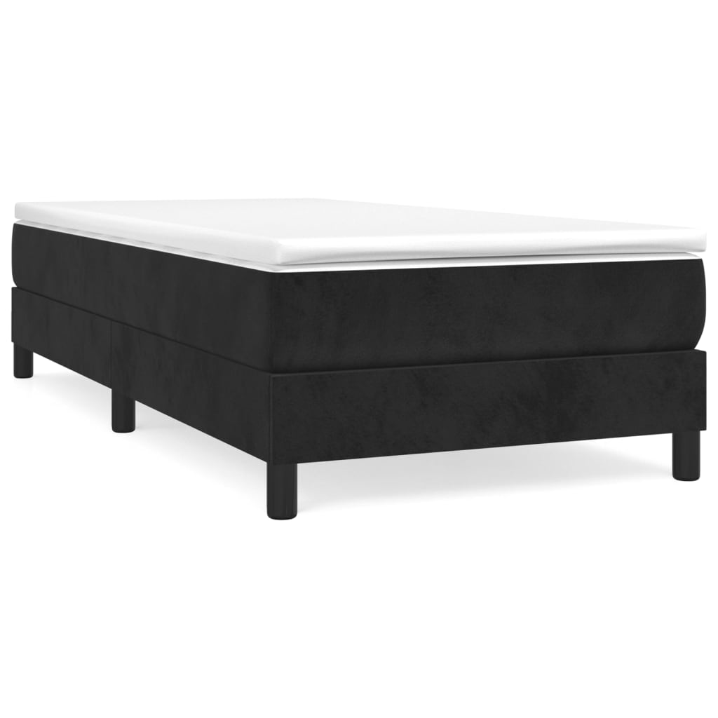 vidaXL Estructura de cama sin colchón terciopelo negro 80x200 cm