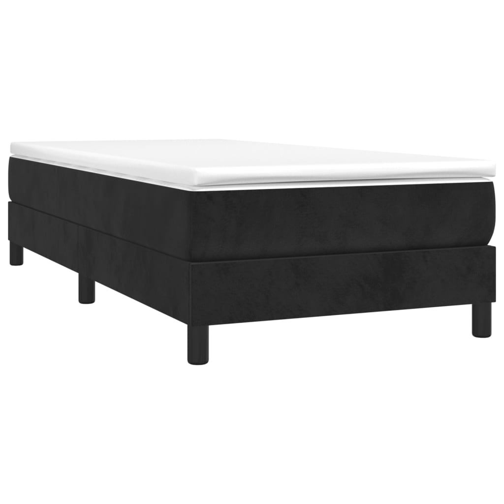 vidaXL Estructura de cama sin colchón terciopelo negro 80x200 cm