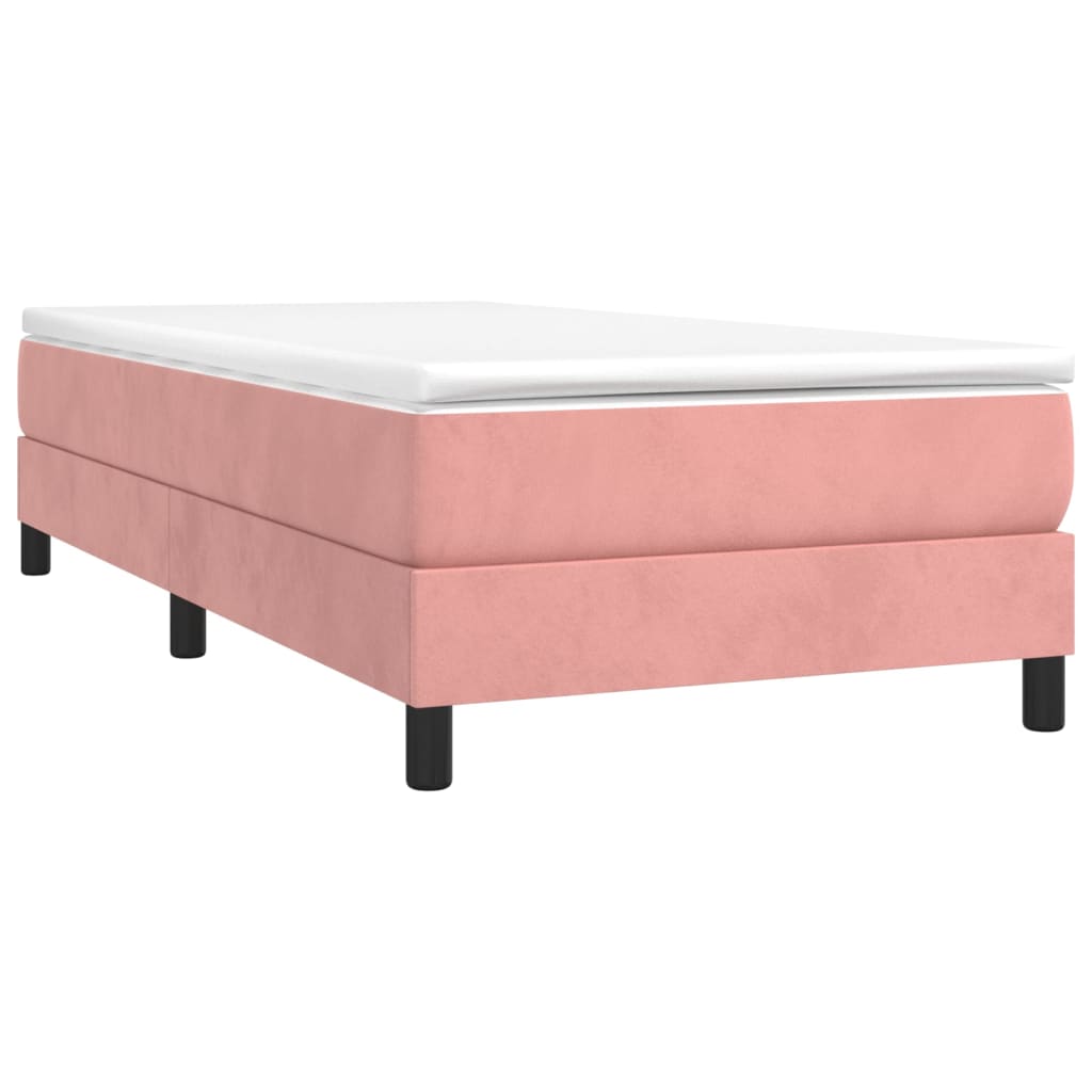 vidaXL Estructura de cama sin colchón terciopelo rosa 80x200 cm