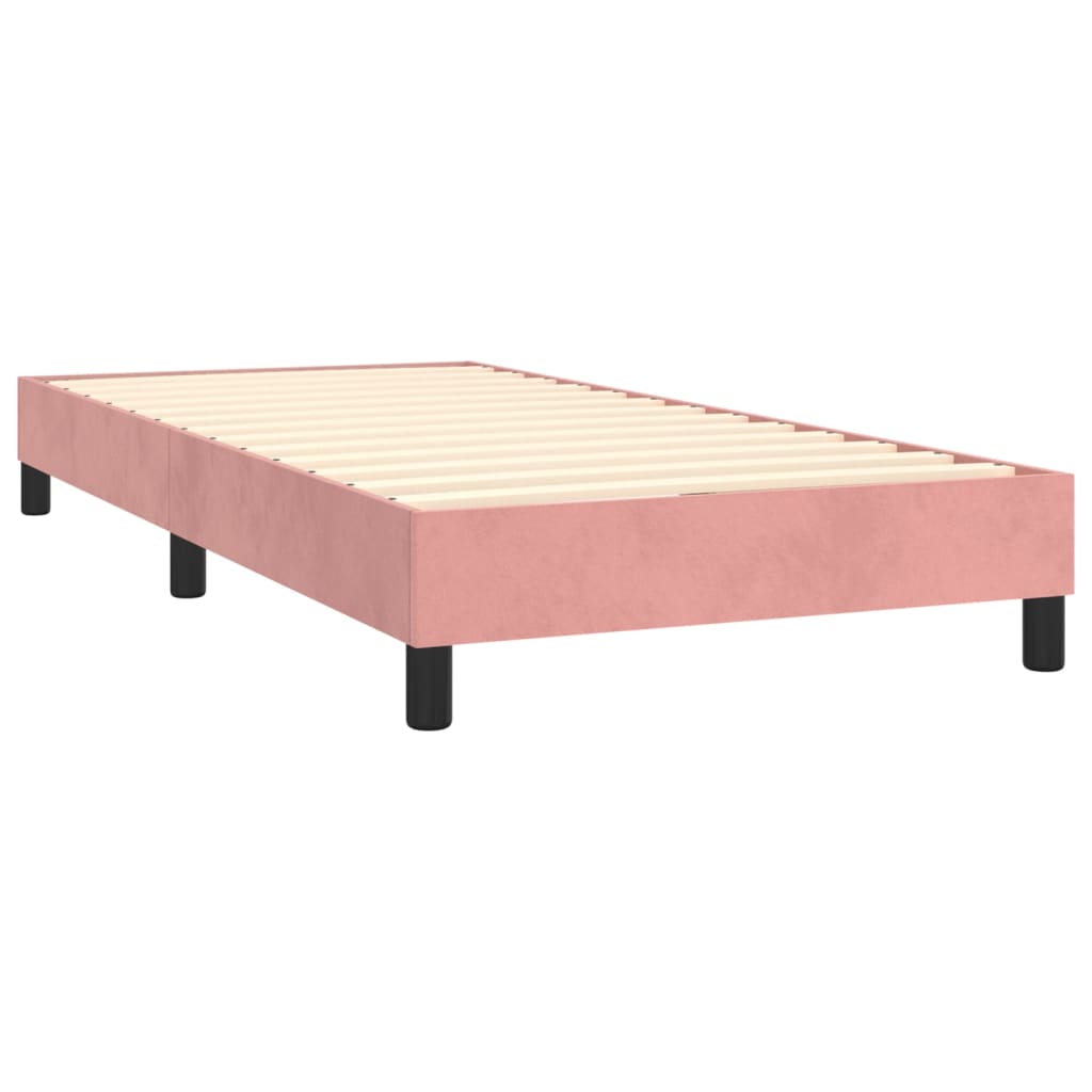 vidaXL Estructura de cama sin colchón terciopelo rosa 80x200 cm