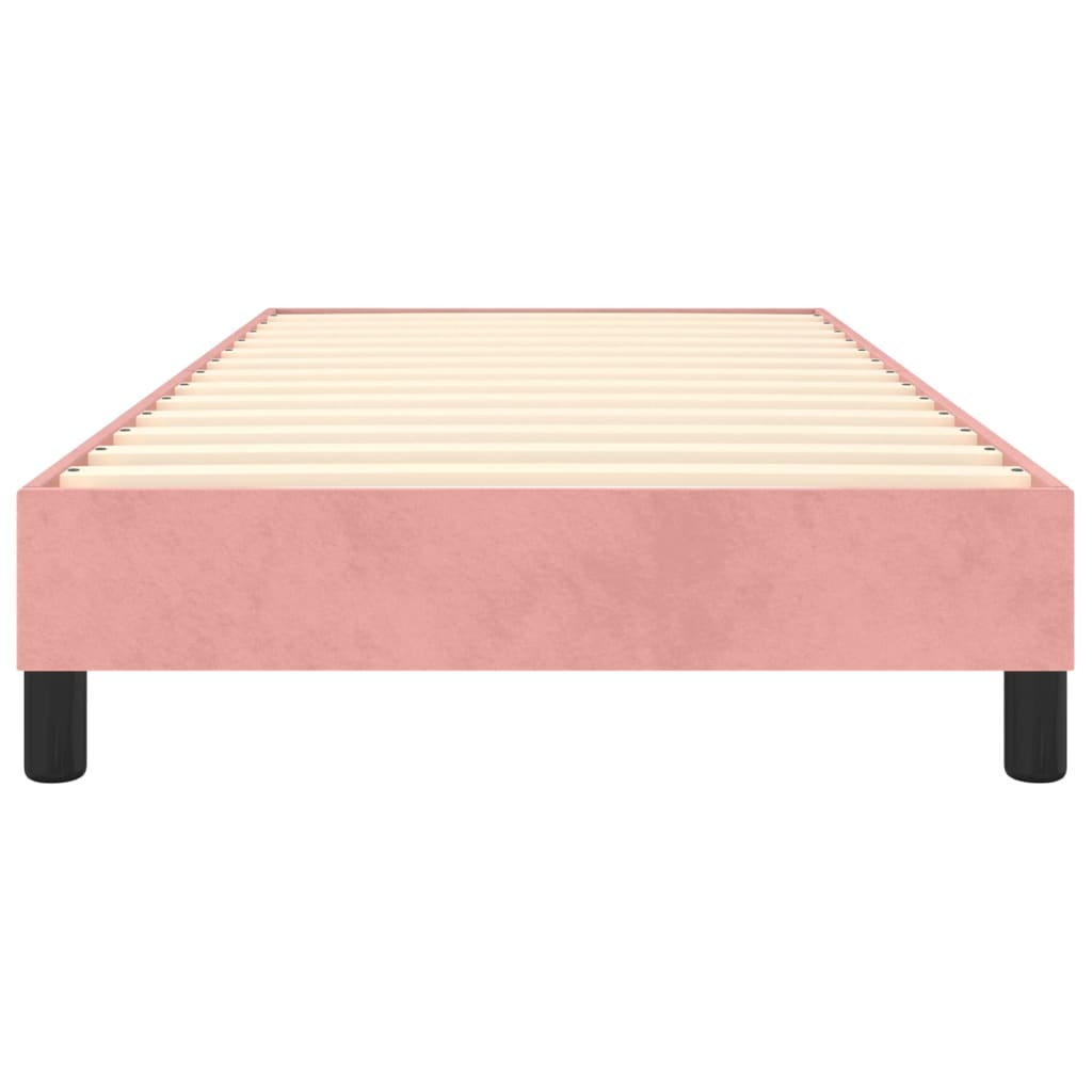 vidaXL Estructura de cama sin colchón terciopelo rosa 80x200 cm