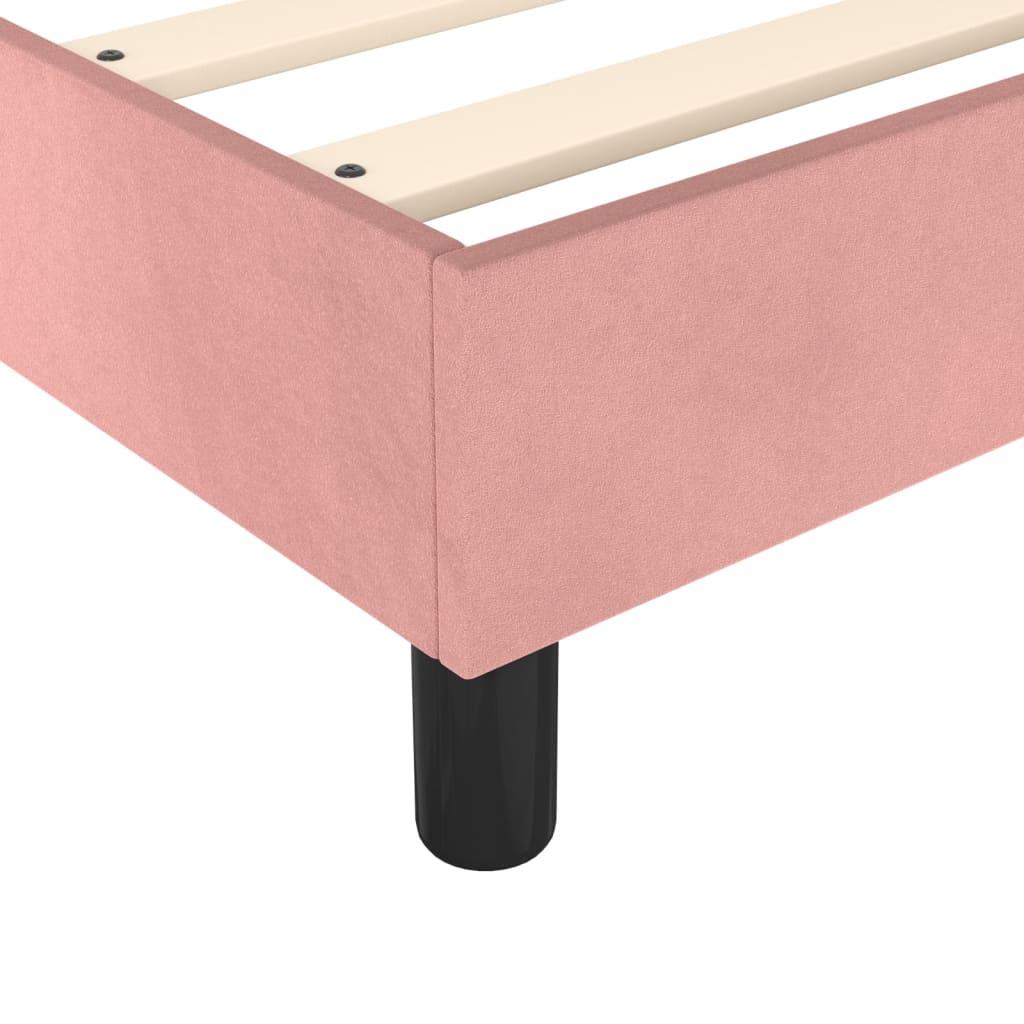 vidaXL Estructura de cama sin colchón terciopelo rosa 80x200 cm