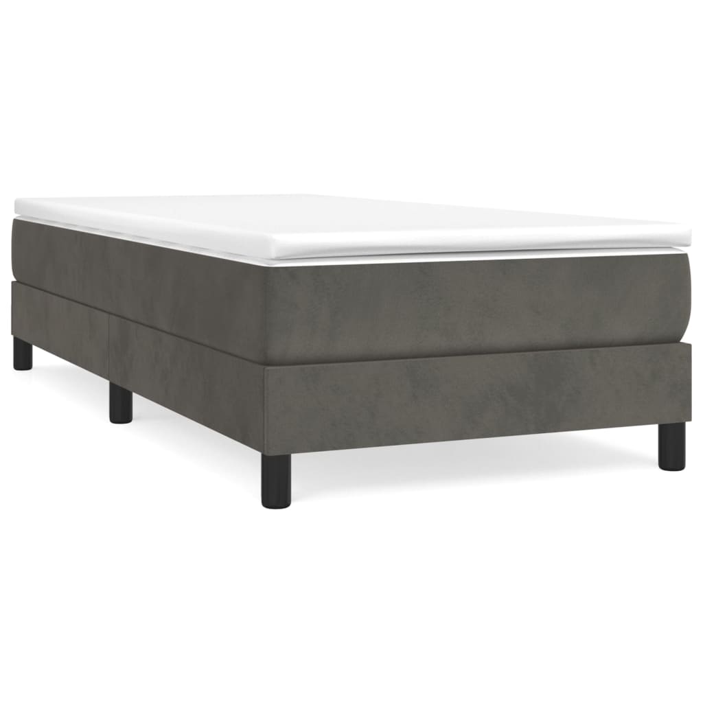 vidaXL Estructura de cama sin colchón terciopelo gris oscuro 90x190 cm